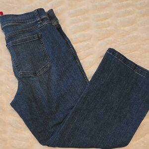 SPANX Women's Dark Blue Boot-Cut Jeans